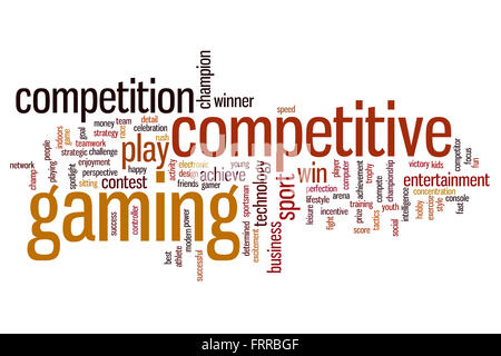 Competitive gaming concept word cloud background Stock Photo