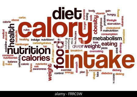 Calory intake word cloud shape concept Stock Photo - Alamy