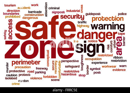 Safe zone concept word cloud background Stock Photo