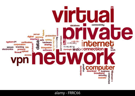 Virtuale private network concept word cloud background Stock Photo