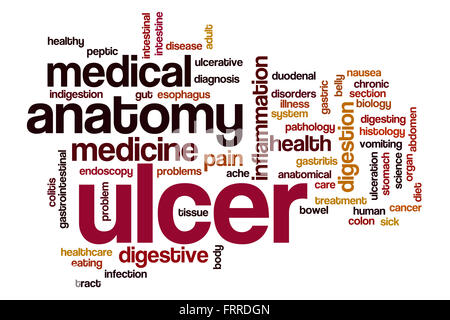 Ulcer word cloud concept Stock Photo