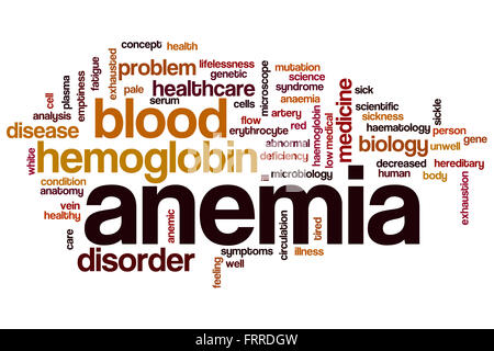 Anemia word cloud concept Stock Photo