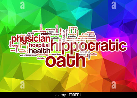 Hippocratic oath concept word cloud background Stock Photo - Alamy