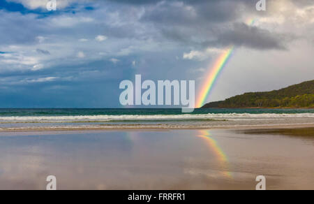 double rainbow over noosa, queensland, australia Stock Photo