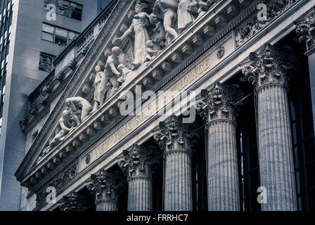 New York Stock Exchange, Broad Street, New York City, USA. Stock Photo