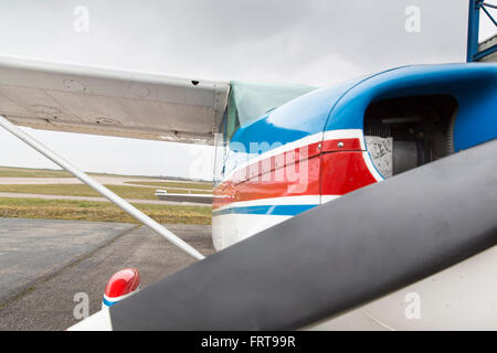 Part of cessna 172 plane Stock Photo