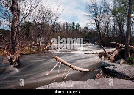 Mississippi River. Landmark Five-span bridge, Pakenham Ontario Stock Photo