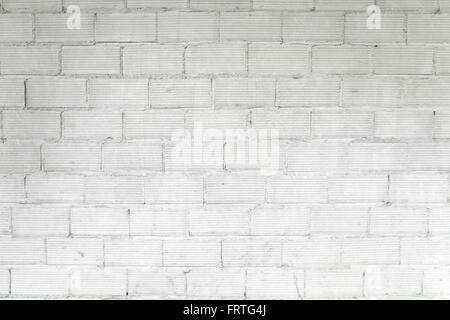 White brick wall. Textured interior background. Stock Photo