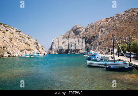 Port Of Rina, Kalymnos, Greece Stock Photo