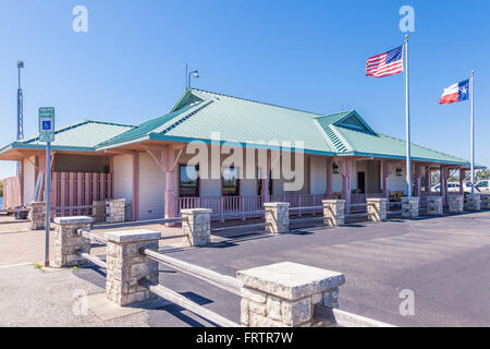 Southern Flyer Diner at Brenham Municipal Airport in Brenham, Texas. 1950's style soda-fountain diner. Stock Photo