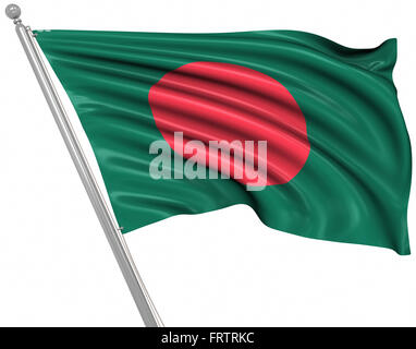 Flag of Bangladesh , This is a computer generated and 3d rendered picture. Stock Photo