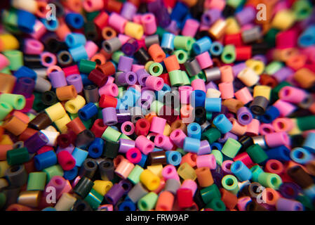 colorful fancy iron beads Stock Photo