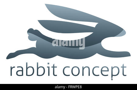 Cartoon white rabbit running. Vector illustration. Animation sprite ...