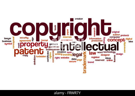 Copyright word cloud Stock Photo
