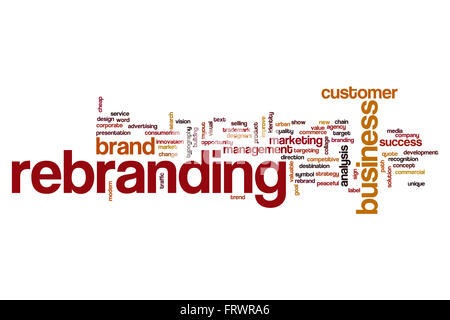 Rebranding word cloud Stock Photo