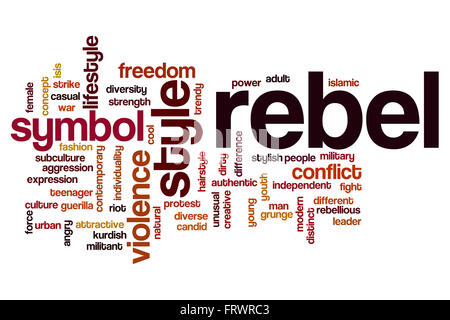 Rebel word cloud Stock Photo