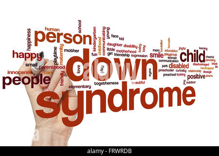 Down syndrome word cloud concept Stock Photo