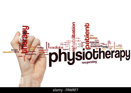 Physiotherapy word cloud concept Stock Photo