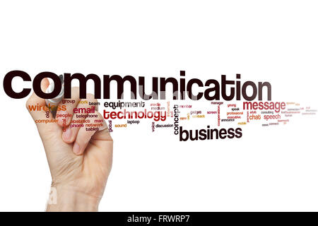 Communication word cloud concept Stock Photo