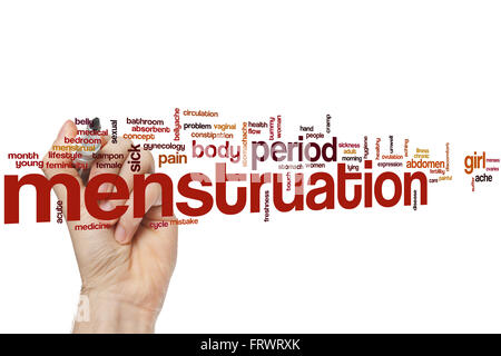 Menstruation word cloud concept Stock Photo