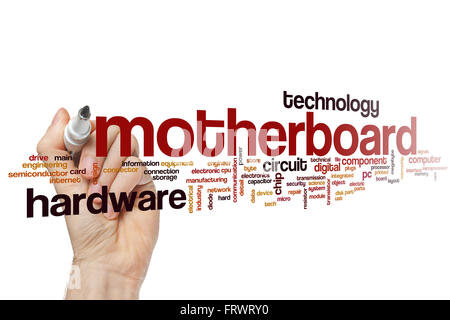 Motherboard  word cloud concept Stock Photo