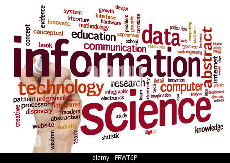 Information science concept word cloud background Stock Photo