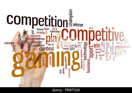 Competitive gaming concept word cloud background Stock Photo