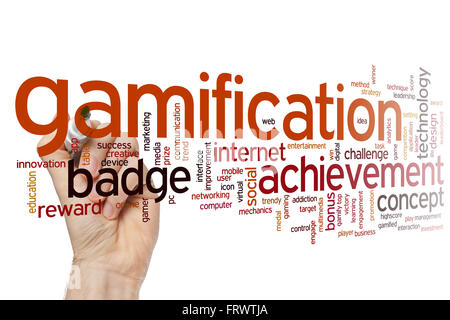 Gamification concept word cloud background Stock Photo