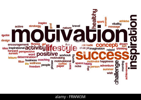 Motivation word cloud Stock Photo