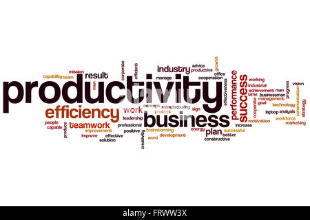 Productivity word cloud Stock Photo