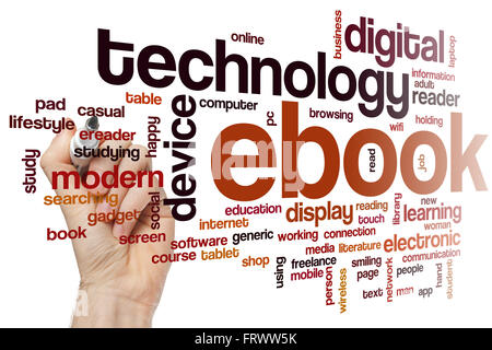 Ebook word cloud Stock Photo