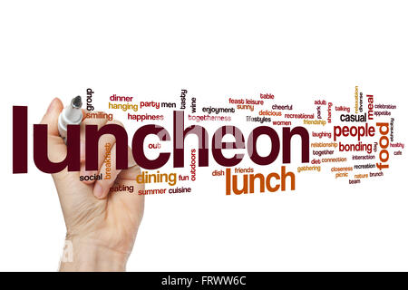 Luncheon word cloud Stock Photo