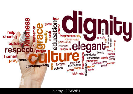 Dignity word cloud Stock Photo - Alamy