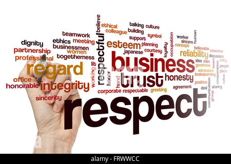 Respect word cloud Stock Photo