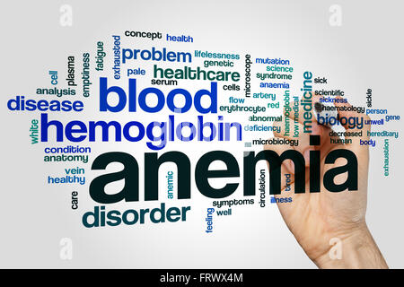 Anemia word cloud concept Stock Photo