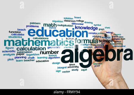 Algebra word cloud concept Stock Photo