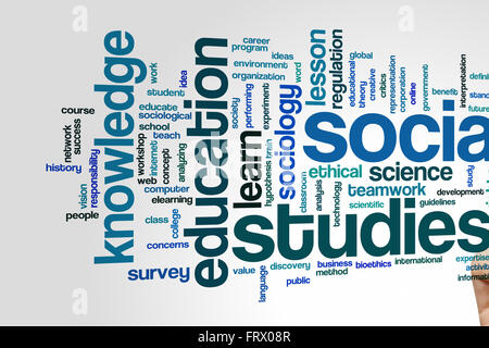 Social studies concept word cloud background Stock Photo