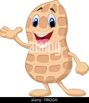 Peanut cartoon character Stock Vector
