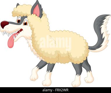 Wolf in sheep clothing Stock Vector