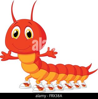 Cute centipede cartoon posing Stock Vector