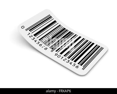 Bar Code Label , 3d rendered image. Stock Photo