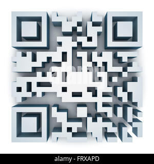QR Code , 3d rendered image. Stock Photo
