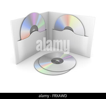 Cd or Dvd Box , This is a computer generated and 3d rendered picture. Stock Photo