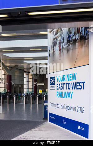 Farringdon station new entrance, London, England, U.K. Stock Photo