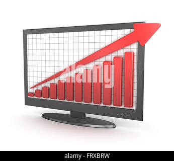 Screen Chart , This is a computer generated and 3d rendered picture. Stock Photo