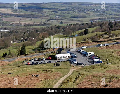 ilkley moor car refreshment marquee road park yorkshire west kingdom england united alamy europe