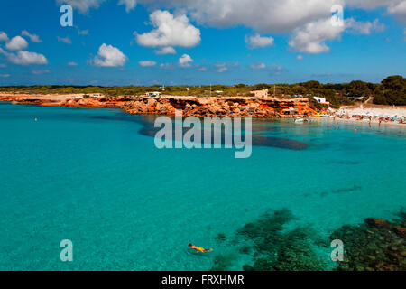 Beach at Cala Saona, Formentera, Balearic Islands, Spain Stock Photo