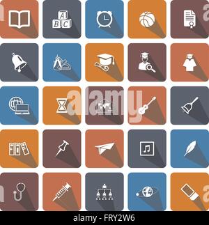 school icons set Stock Vector Image & Art - Alamy