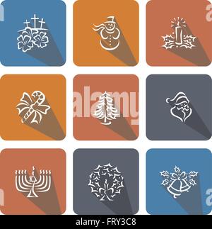 christmas icons vector set Stock Vector Image & Art - Alamy
