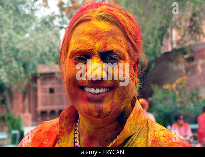 Bikaner, India. 24th Mar, 2016. People celebrate the holi festival ...